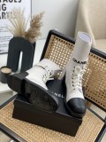 Chanel 22 Luxury Brand A Letter Women's Martin Boots With Original Box