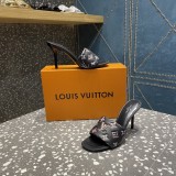 Louis Vuitton Ladies Latest Collection Leather Outsole Slippers With Original Box