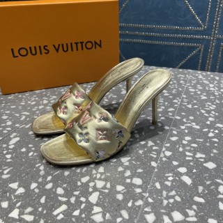 Louis Vuitton Ladies Latest Collection Leather Outsole Slippers With Original Box