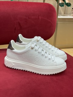 Louis Vuitton Top Quality Ladies Platform Casual Small White Shoes with Original Box