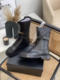 Chanel 22 Luxury Brand A Letter Women's Martin Boots With Original Box