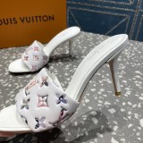 Louis Vuitton Ladies Latest Collection Leather Outsole Slippers With Original Box