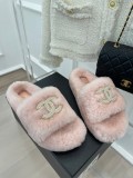 Chanel 2022 Spring/Summer New Product Double G Fisherman Straw Clip-on Hair Slippers With Original Box