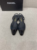 Chanel Classic Block Heel Flat Sandals in original box