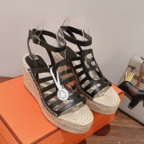 Hermes Spring/Summer 2022 New Straw Sandals with Original Box