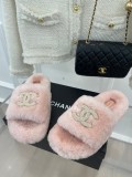 Chanel 2022 Spring/Summer New Product Double G Fisherman Straw Clip-on Hair Slippers With Original Box