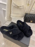 Chanel 2022 early autumn new product double G cross with lamb wool slippers with original box