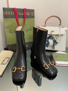 Gucci high-end boutique early autumn new medium and simple boots with original box