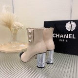 Chanel Women's New Patent Leather High Heel Booties with Original Box