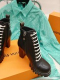 Louis Vuitton Classic Luxury Brand Imported Leather High Heel Boots With Original Box