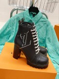 Louis Vuitton Classic Luxury Brand Imported Leather High Heel Boots With Original Box