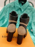 Louis Vuitton Classic Luxury Brand Imported Leather High Heel Boots With Original Box