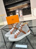 Hermes Men's High Top Luxury Brand Casual Sneakers With Original Box