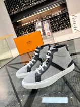 Hermes Men's High Top Luxury Brand Casual Sneakers With Original Box