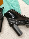 Louis Vuitton Classic Luxury Brand Imported Leather High Heel Boots With Original Box