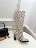 Fendi Fall Winter New Luxury Brand Chunky Heel Boots with Original Box