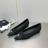 Chanel early spring new luxury brand shoes classic pointed shoes with original box