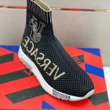 Versace Men's Luxury Brand Flyknit Casual Sports Running Shoes with Original Box