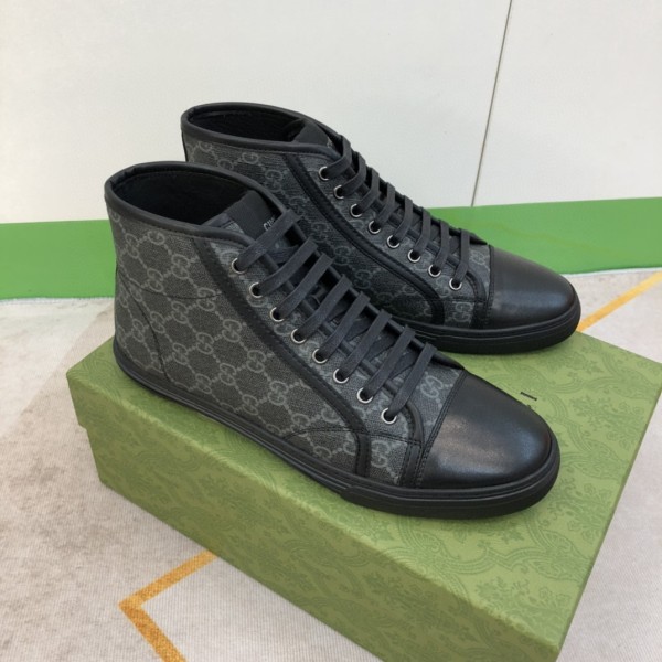 Gucci Men's Luxury Brand High Top Casual Sneakers with Original Box