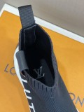 Louis Vuitton Men's High Top Stretch Flyknit Sock Upper Casual Sneakers with Original Box