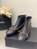 Chanel autumn and winter new exclusive custom chain elastic boots with original box