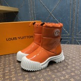 Louis Vuitton Ladies Latest Luxury Brand Catwalk Stylish Cotton Snow Boots With Original Box