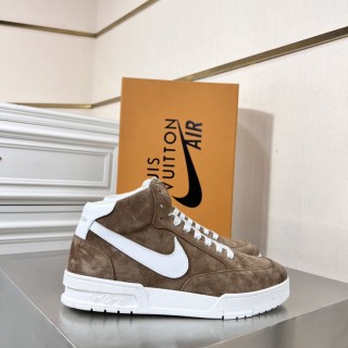 Louis Vuitton x Nike Men's Luxury Brand High-Top Sneakers with Original Box