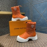 Louis Vuitton Ladies Latest Luxury Brand Catwalk Stylish Cotton Snow Boots With Original Box