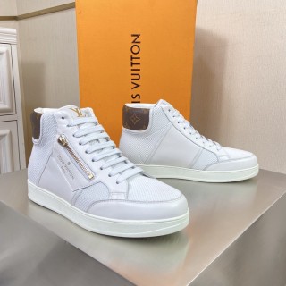 Louis Vuitton men's autumn and winter new high-top men's boots High-end men's casual high-top shoes with original box