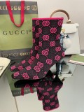 Gucci 2022 winter new luxury brand knitted ankle boots elastic socks boots with original box