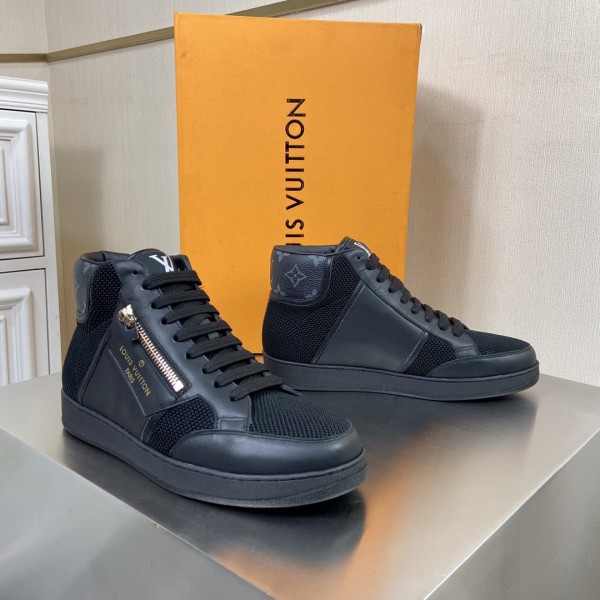 Louis Vuitton men's autumn and winter new high-top men's boots High-end men's casual high-top shoes with original box