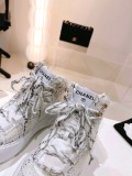 Chanel 2022 autumn and winter limited edition ski series snow boots sports lace-up thick-soled women's boots with original box