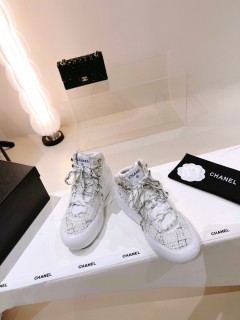 Chanel 2022 autumn and winter limited edition ski series snow boots sports lace-up thick-soled women's boots with original box