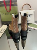 Gucci Latest Luxury Brand Groove Platform Presbyopic Panel Stretch Ankle Boots with Original Box