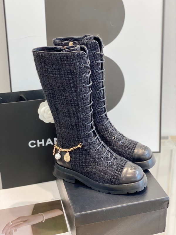 Chanel 22 autumn and winter new products luxury brand nibu chain design classic boots series with original box