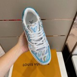 Louis Vuitton Men's Vintage Luxury Brand Basketball Shoes Crystal Diamond Design Sneakers with Original Box