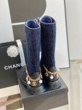 Chanel 22 autumn and winter new products luxury brand nibu chain design classic boots series with original box