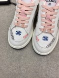 Chanel women's new luxury brand classic fashion all-match embroidery casual sports white shoes with original original box