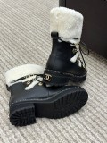 Chanel 2022 autumn and winter wool short boots new fur women's boots with original original box