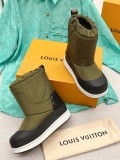 Louis Vuitton 2022 autumn and winter new space cotton large round toe thick bottom down snow boots with original box