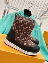 Louis Vuitton 2022 autumn and winter new space cotton large round toe thick bottom down snow boots with original box