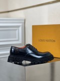 Louis Vuitton men's luxury brand new high-end men's business casual lace-up leather shoes with original original box