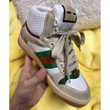 Gucci lovers style old series small dirty shoes metal double G high-top casual sports shoes with original original box