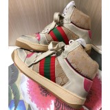 Gucci lovers style old series small dirty shoes metal double G high-top casual sports shoes with original original box