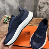 Hermes new men's luxury brand casual sneakers with original original box