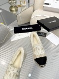 Chanel women's luxury brand autumn and winter new wool fisherman shoes with original original box