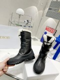 Dior women's luxury brand autumn and winter new classic British retro woolen boots with original original box