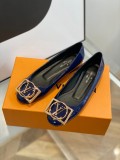 Louis Vuitton new crystal buckle classic all-match leather outsole single shoelace original original box