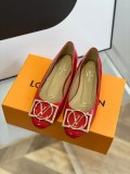 Louis Vuitton new crystal buckle classic all-match leather outsole single shoelace original original box