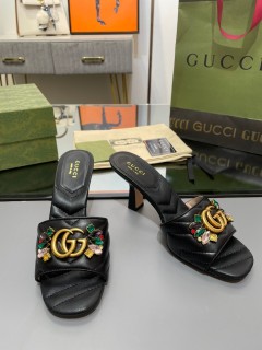 Gucci 2023 early spring high-end boutique new thick-heeled sandals with original original box